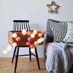 Cotton Ball Garland LED USB & Battery Powered