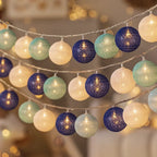 Cotton Ball Garland LED USB & Battery Powered