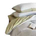 Cotton Bedding Set Breathable Fine Polka Dot Easy Care