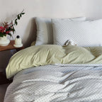 Cotton Bedding Set Breathable Fine Polka Dot Easy Care