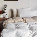 Cotton Bedding Set Breathable Fine Polka Dot Easy Care