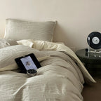 Cotton Bedding Set Fine Relief Texture Satin-Matte & Breathable