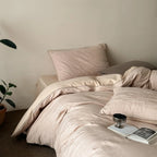 Cotton Bedding Set Fine Relief Texture Satin-Matte & Breathable
