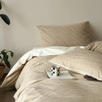 Cotton Bedding Set Fine Relief Texture Satin-Matte & Breathable