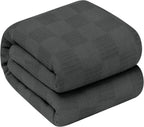 Cotton Blanket 350 GSM Breathable Square Texture