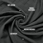 Cotton Blanket 350 GSM Breathable Square Texture