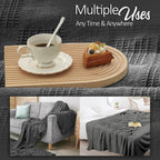 Cotton Blanket 350 GSM Breathable Square Texture
