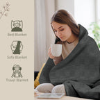 Cotton Blanket 350 GSM Breathable Square Texture