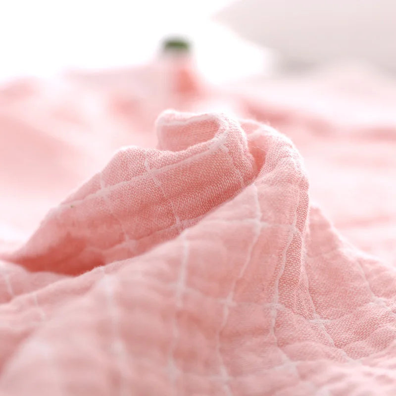 Cotton Blanket Breathable Mesh Lightweight Machine Washable