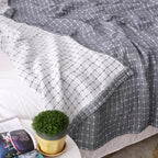 Cotton Blanket Breathable Mesh Lightweight Machine Washable