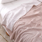 Cotton Blanket Breathable Mesh Lightweight Machine Washable