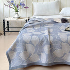Cotton Blanket Triple-Layer Gauze Mulberry Leaf Pattern