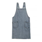 Cotton Denim Deep-Pocket Apron (Machine Washable)