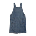 Cotton Denim Deep-Pocket Apron (Machine Washable)