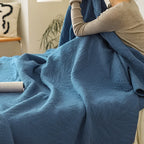 Cotton Throw Blanket Antibacterial & Breathable Year-Round