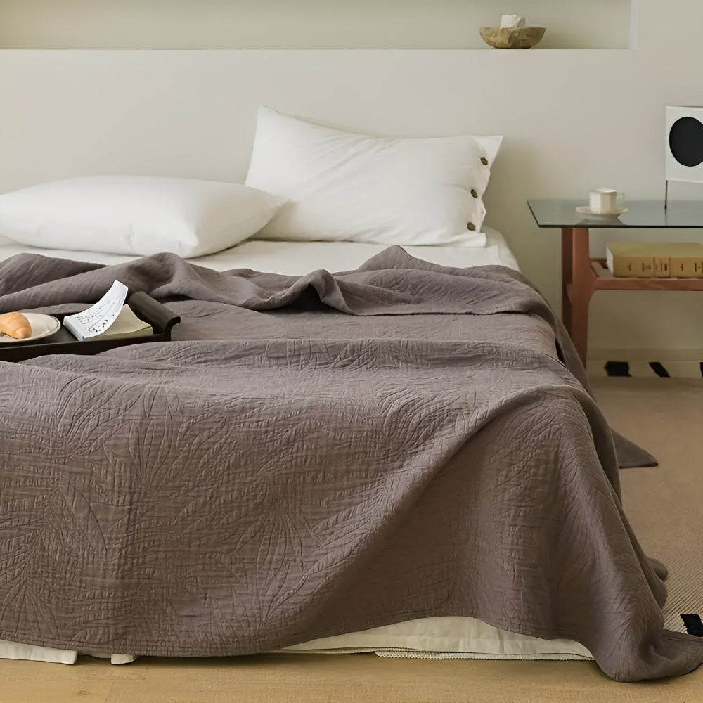 Cotton Throw Blanket Antibacterial & Breathable Year-Round
