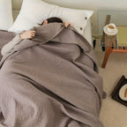 Cotton Throw Blanket Antibacterial & Breathable Year-Round