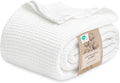 Cotton Throw Blanket Long-Staple Waffle Weave Machine Washable