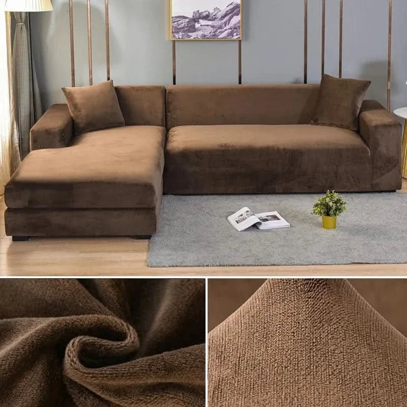 Couch Cover Stretch Velvet Soft Anti-Slip & Machine Washable