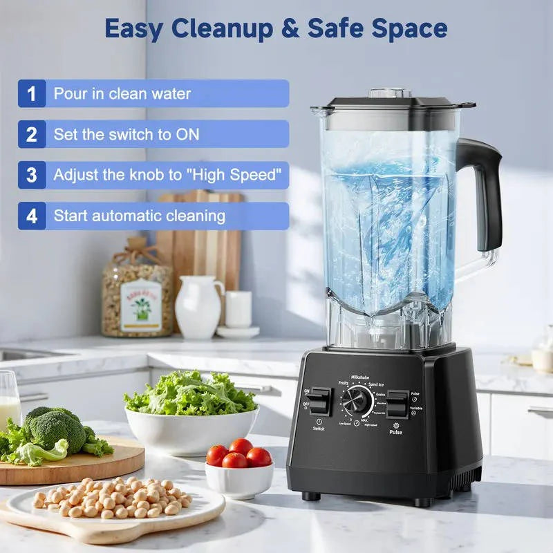 Countertop Blender & Grinder 2400W Copper Motor 68 Ounce