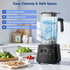 Countertop Blender & Grinder 2400W Copper Motor 68 Oz