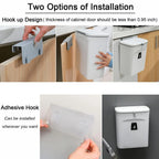 Countertop Compost Bin Airtight Rolling Lid 2.4 Gallon