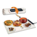 Countertop Food Warmer Mat Silicone Nano-Coated Adjustable Temperature Roll-Up