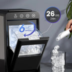 Countertop Ice Maker Fast Ice Production Self-Cleaning Stainless Steel