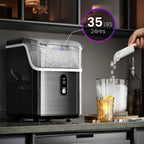 Countertop Nugget Ice Maker Self-Cleaning 35 Lb Per Day