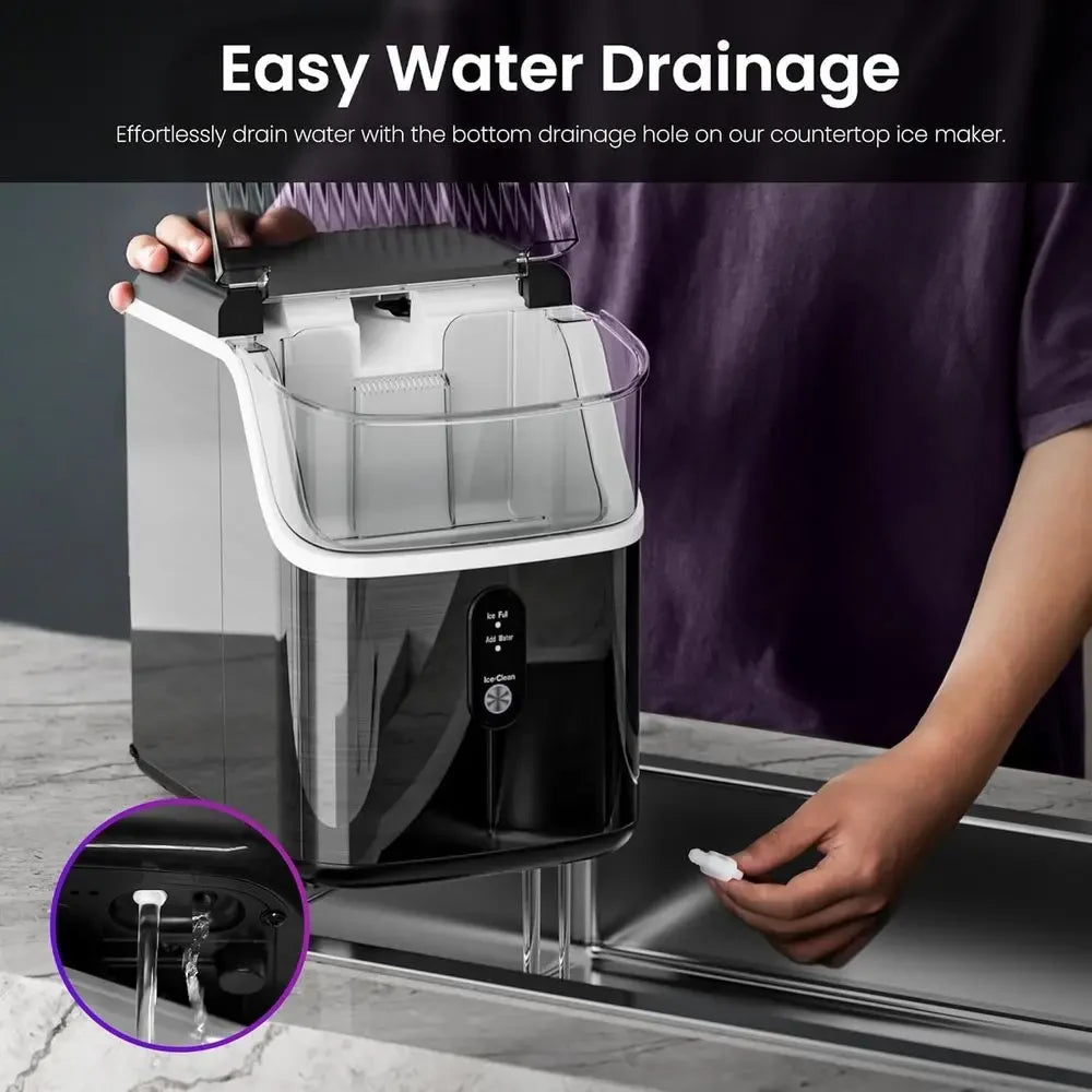 Countertop Nugget Ice Maker Self-Cleaning 35 Lb Per Day