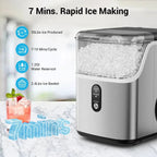 Countertop Nugget Ice Maker Soft Chewable Ice Self-Cleaning Compact