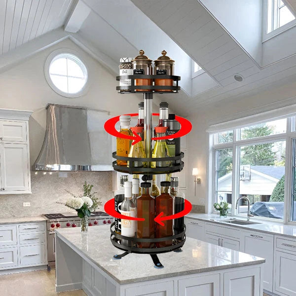 Countertop Organizer 3-Tier Rotating Metal