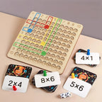 Counting Board Solid Wood & Number Chips