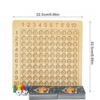 Counting Board Solid Wood & Number Chips