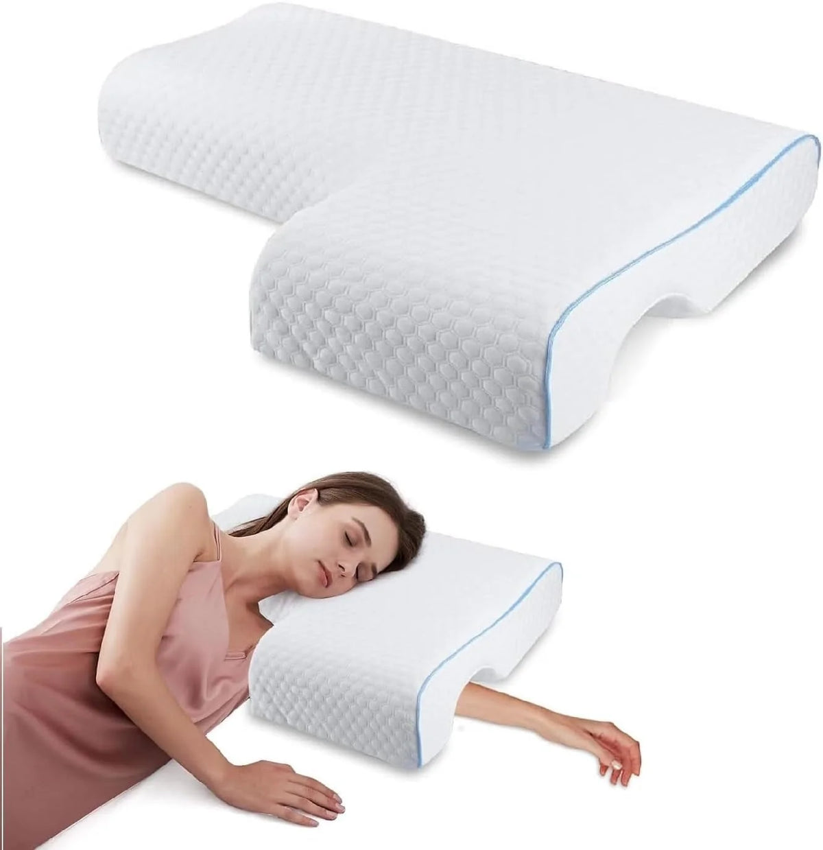 Couple Pillow L-Shaped Arm Tunnel Slow Rebound Memory Foam