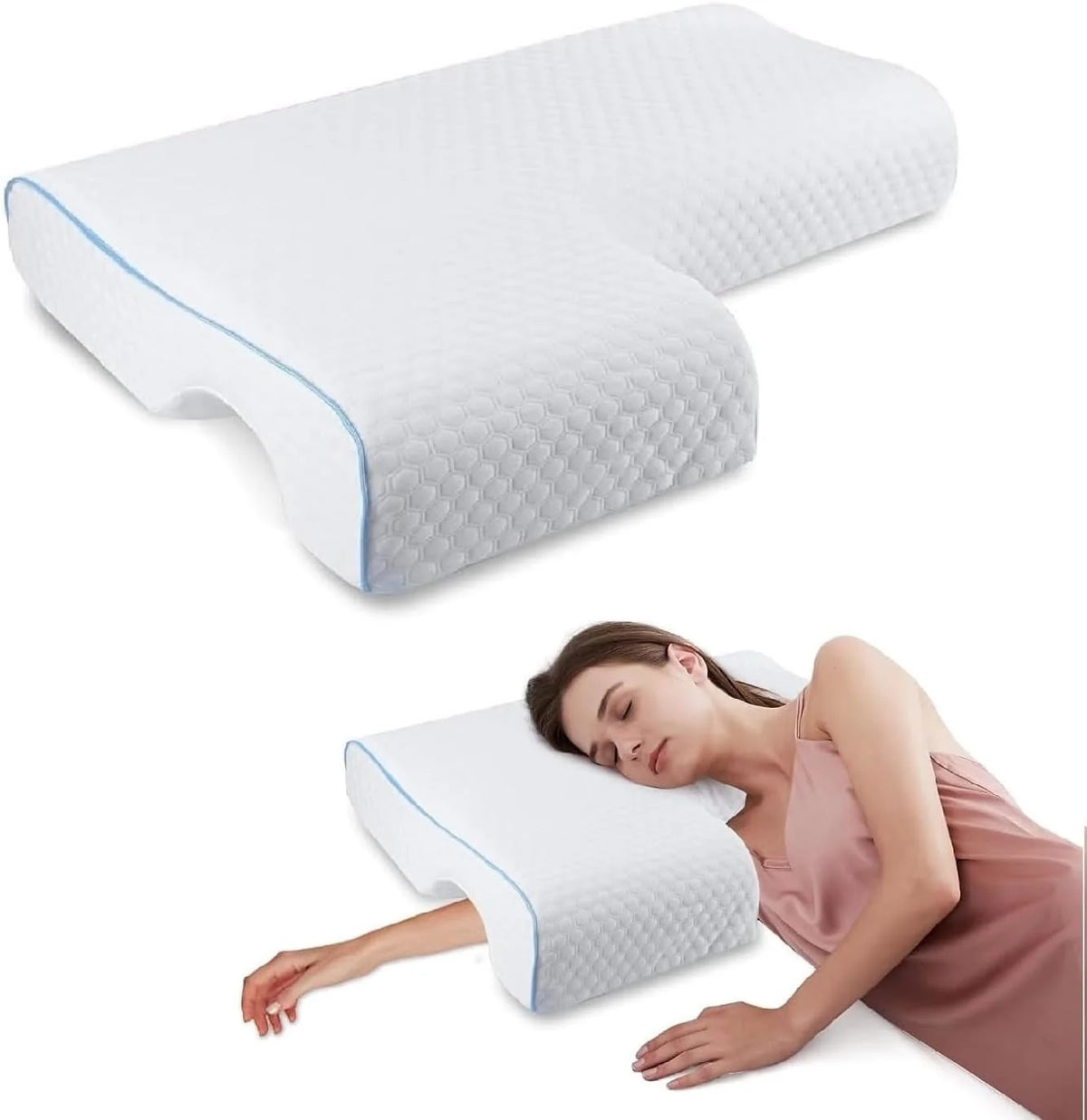 Couple Pillow L-Shaped Arm Tunnel Slow Rebound Memory Foam