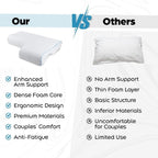 Couple Pillow L-Shaped Arm Tunnel Slow Rebound Memory Foam