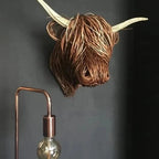 Cow Wall Sculpture Hand-Finished Wall Mount Ready