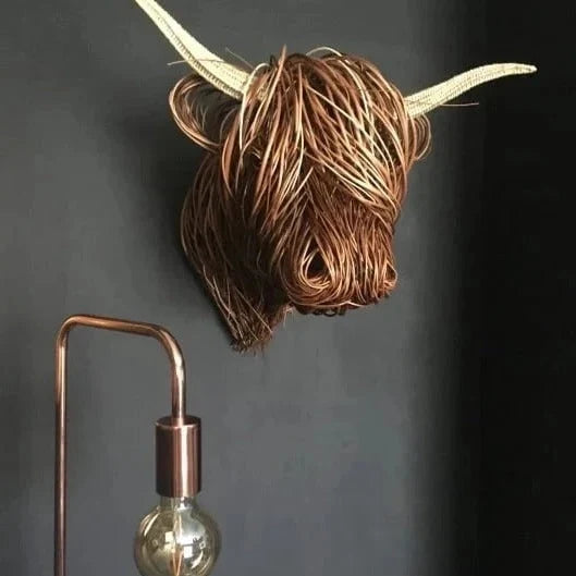 Cow Wall Sculpture Hand-Finished Wall Mount Ready