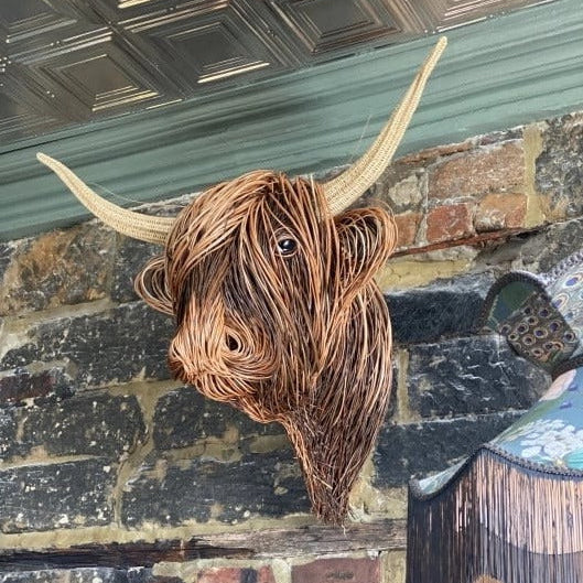 Cow Wall Sculpture Hand-Finished Wall Mount Ready