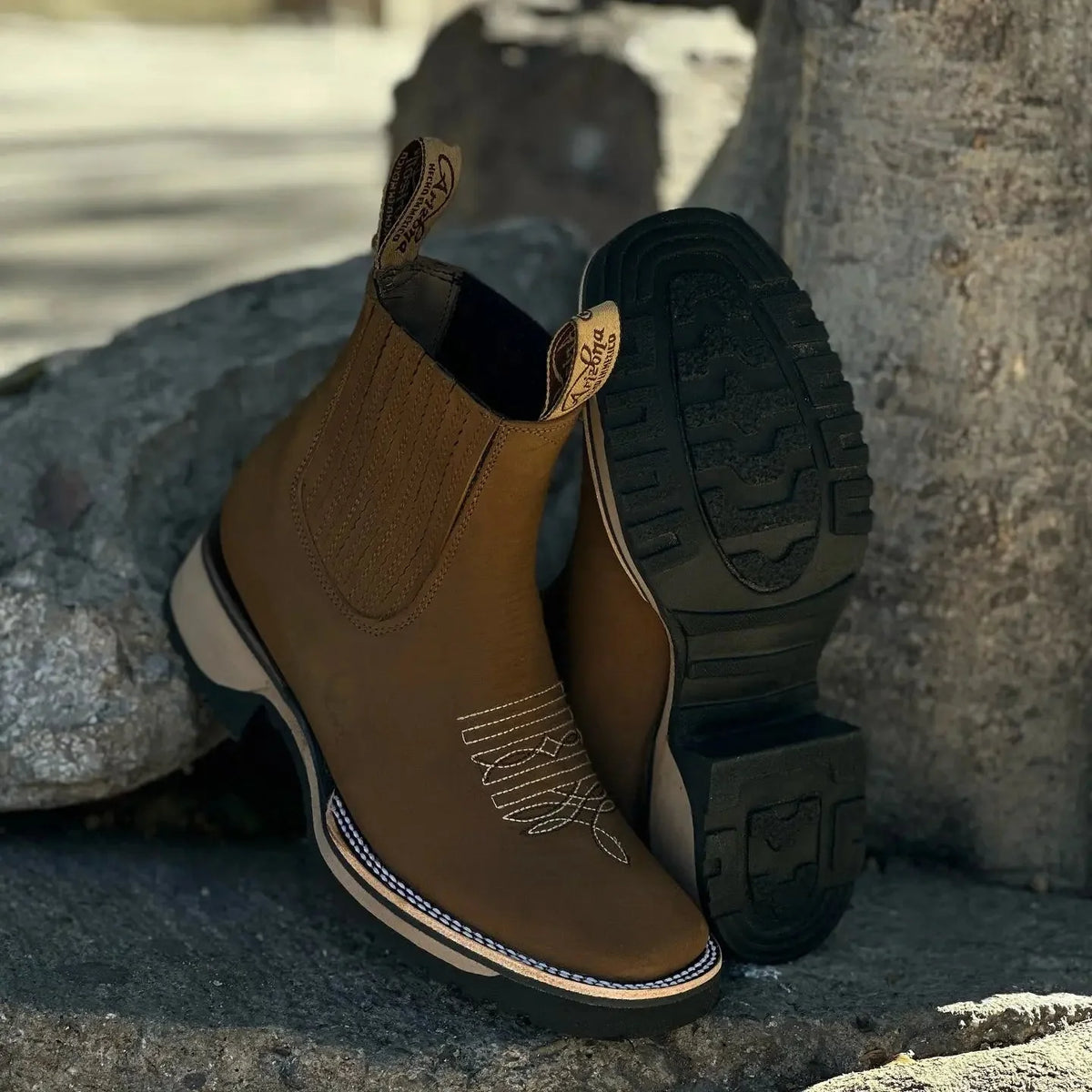Cowboy Boots Leather Ergonomic Fit Durable Sole