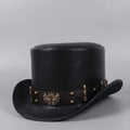 Cowboy Hat High Crown Curved Brim Metal Accent Band