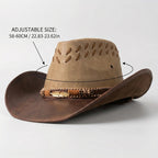 Cowboy Hat Ventilated Crown & Adjustable Chin Cord