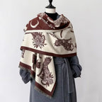 Cozy Soft Microfiber Cat Print Scarf (Machine Washable)