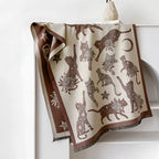 Cozy Soft Microfiber Cat Print Scarf (Machine Washable)