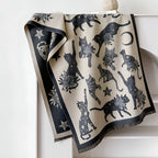 Cozy Soft Microfiber Cat Print Scarf (Machine Washable)