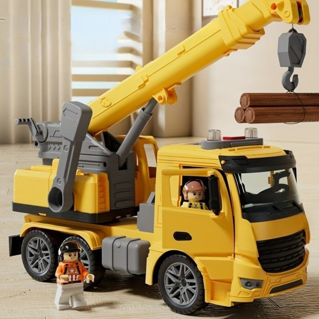 Crane Truck Toy Lights & Sounds Movable Parts