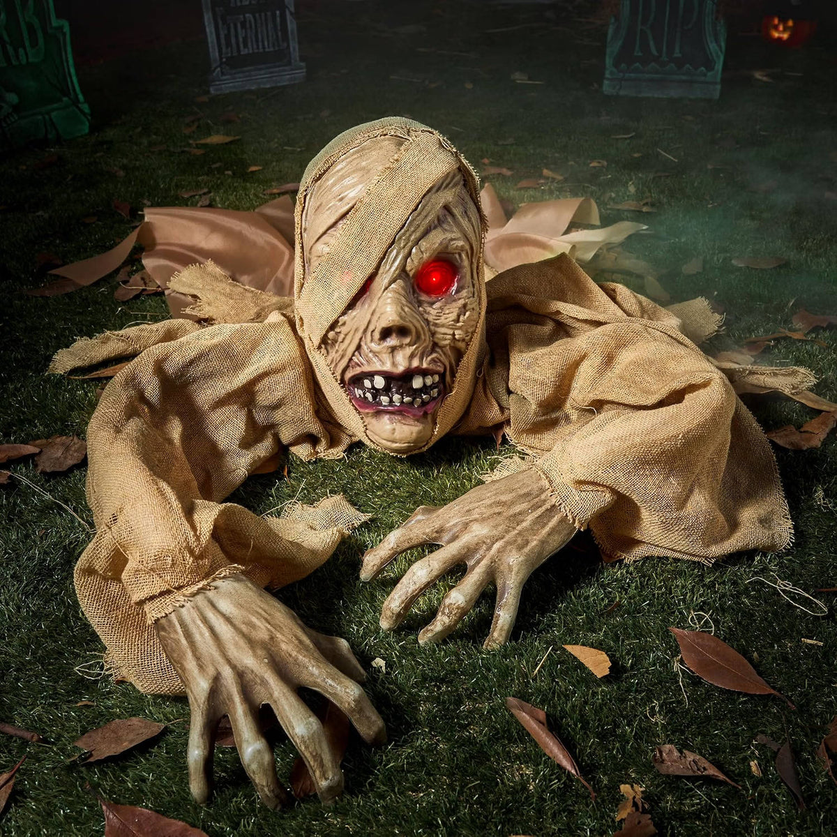 Crawling Zombie Prop Motion-Activated Eyes & Sounds