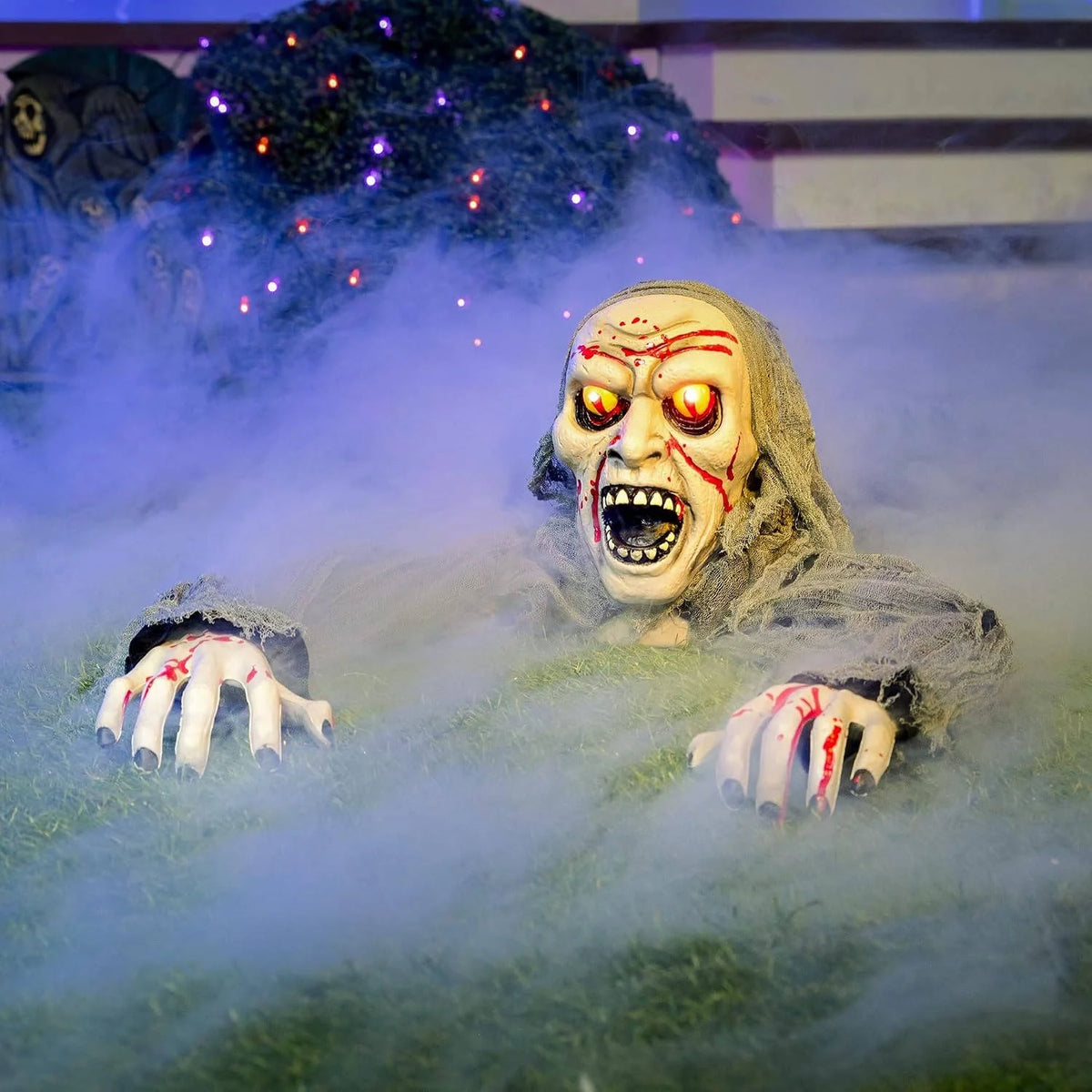 Crawling Zombie Prop Motion-Activated Eyes & Sounds