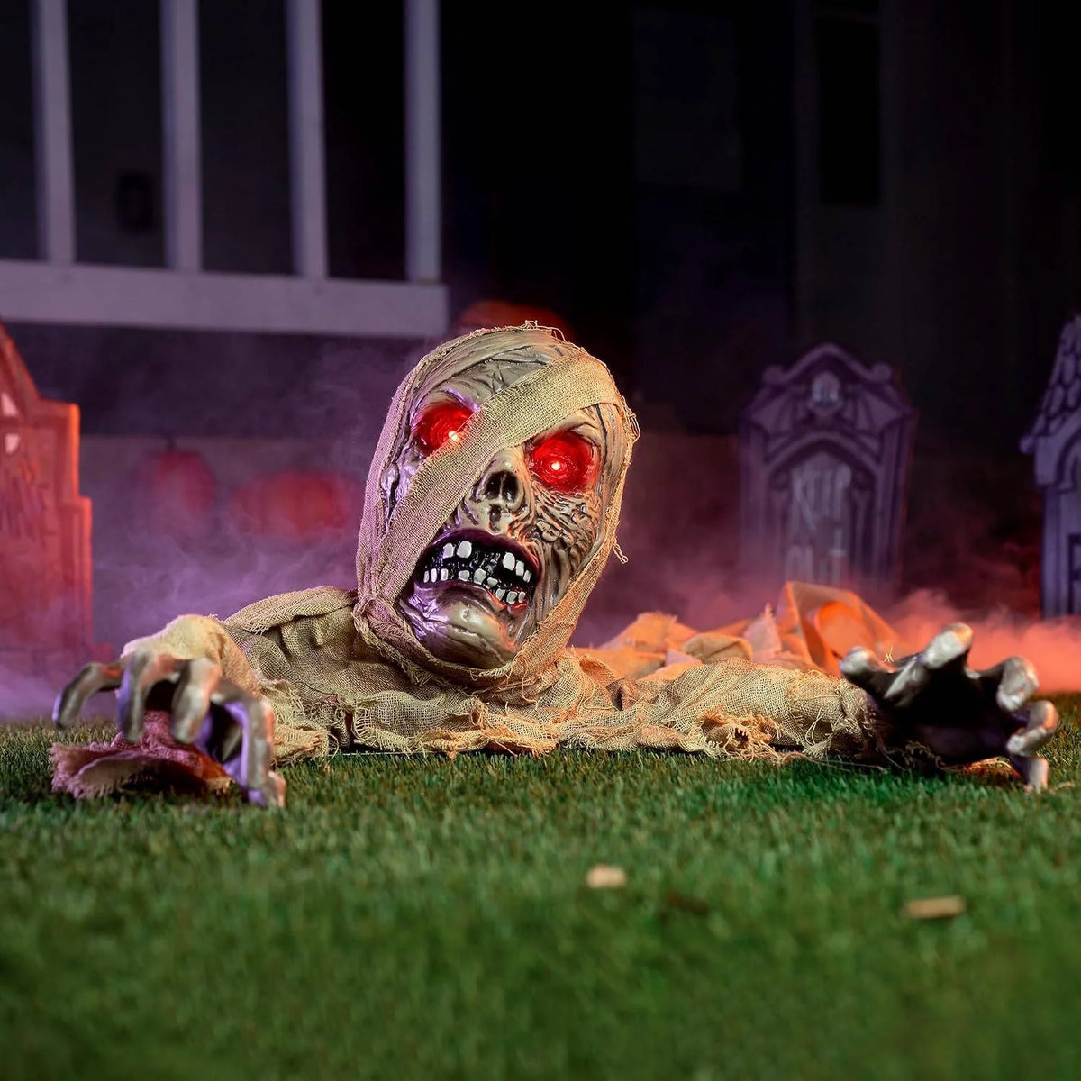 Crawling Zombie Prop Motion-Activated Eyes & Sounds
